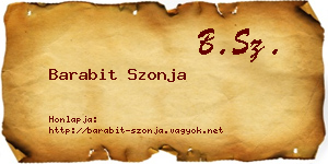 Barabit Szonja névjegykártya